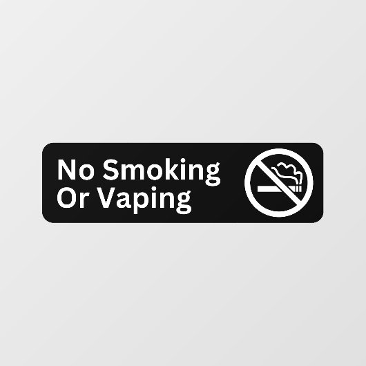 Niet roken Geen Vaping Storefront Decal (Vel)