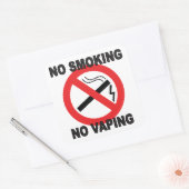 Niet roken Geen Vaping teken sticker (Envelop)