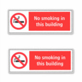 Niet roken in dit gebouw sticker (Voorkant)