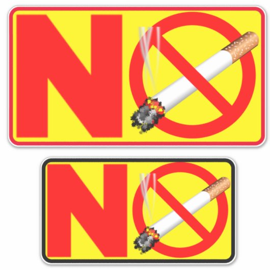 Niet roken Niet roken Niet roken Sticker (Voorkant)