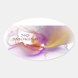Niet roken ovale sticker
