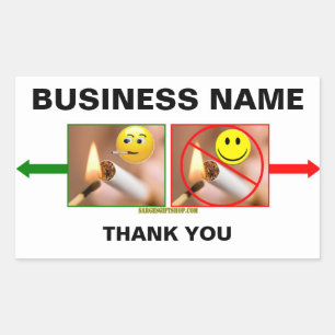 NIET ROKEN/ROKEN RECHTHOEKIGE STICKER