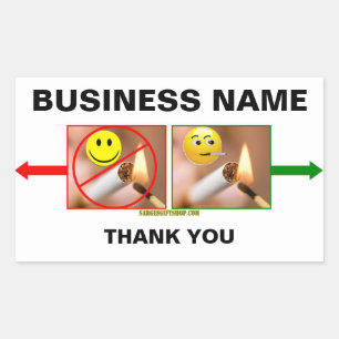 NIET ROKEN/ROKEN RECHTHOEKIGE STICKER