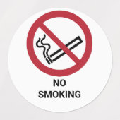 Niet roken, Set van 30 Verbod Labels (Design 2)