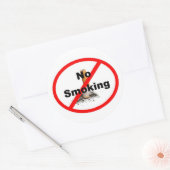 Niet roken Sticker! Ronde Sticker (Envelop)