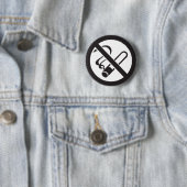 niet roken symbool ronde button 5,7 cm (In situ)