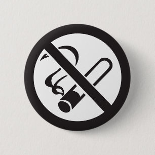 niet roken symbool ronde button 5,7 cm