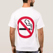 Niet-rokersymbool T-shirt (Achterkant)