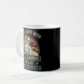 Niet rommelen met Dadasaurus, je zult Jurassicked Koffiemok (Voorkant links)