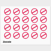 NIET ..... RONDE STICKER (Vel)