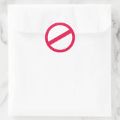 NIET ..... RONDE STICKER (Tas)