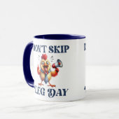 Niet Skip Been Day grappige kip Mok (Voorkant links)