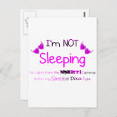 Niet slapen briefkaart (Voorkant / Achterkant)