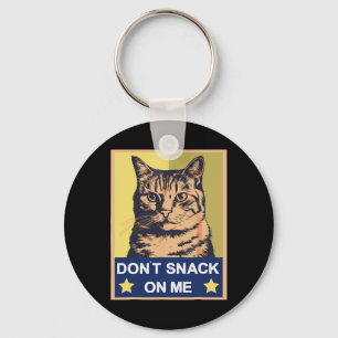Niet snacken op mij grappige kat 1 sleutelhanger
