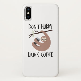Niet snel Drink koffie iPhone X Hoesje
