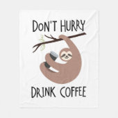 Niet snel Drink koffie Fleece Deken (Voorkant)