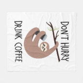 Niet snel Drink koffie Fleece Deken (Voorkant (Horizontaal))