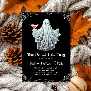 Niet spook dit feest volwassen Halloween Party Kaart
