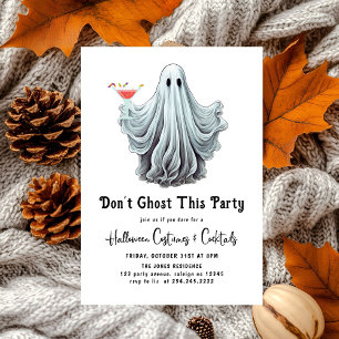 Niet spook dit feest volwassen Halloween Party Kaart