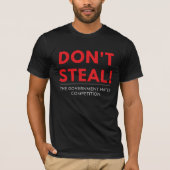 Niet stelen t-shirt (Voorkant)