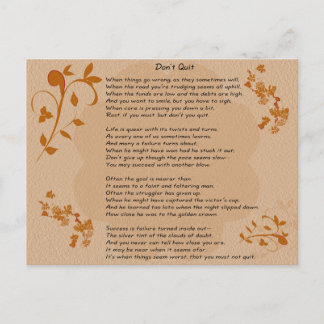 Niet stoppen met gedichten - briefkaart