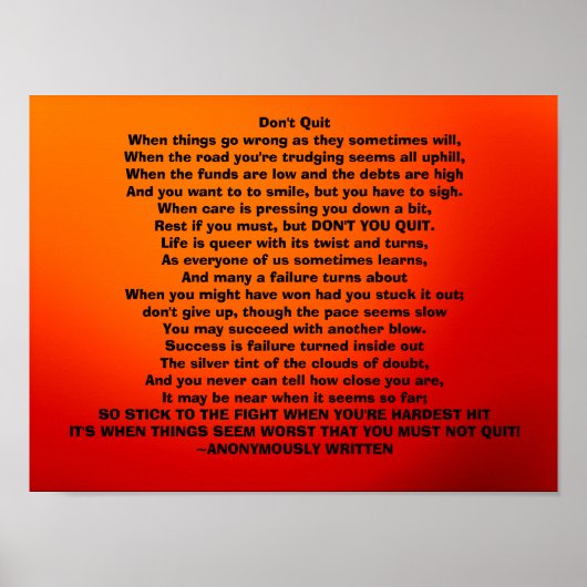 Niet stoppen poster (Voorkant)