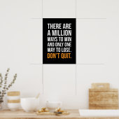 Niet stoppen poster (Keuken)