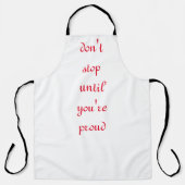niet stoppen schort (Voorkant)