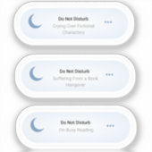 Niet storen - grappige boekenliefhebber set sticker (Voorkant)