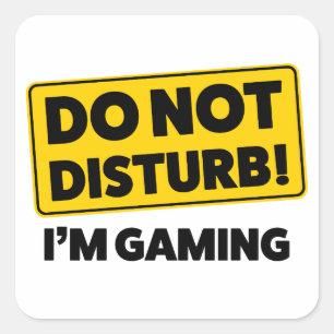 Niet storen! Ik ga gamen Vierkante Sticker