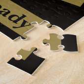 Niet storen  Lady Gold Black Spider Web Legpuzzel (Zijkant)