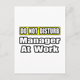 Niet storen...manager op het werk briefkaart