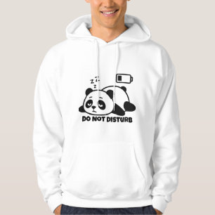 Niet Storen Slapende Panda Schattig Lui Grappig Hoodie