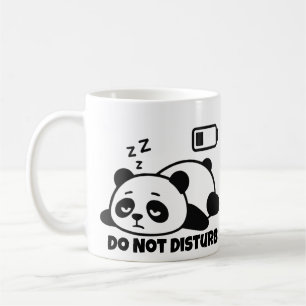 Niet Storen Slapende Panda Schattig Lui Grappig Koffiemok