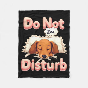 Niet Storen Wienerse Hond Grappige Dachshund Pyjam Fleece Deken