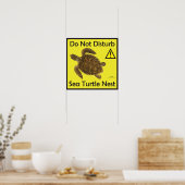 Niet storen Zee Turtle Nest Poster (Keuken)