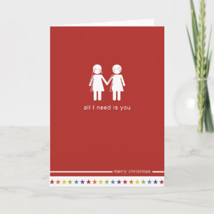 Niet Straight Design 'All I Need Is You'-Kaart Feestdagen Kaart