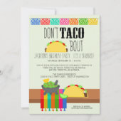 Niet taco 'over verrassingsfeestuitnodiging kaart (Voorkant)