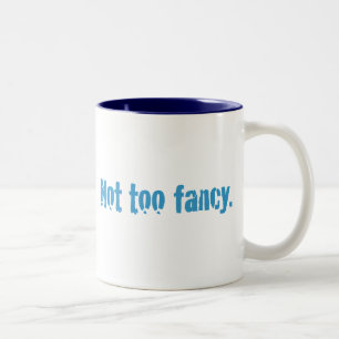 Niet te fancy. tweekleurige koffiemok