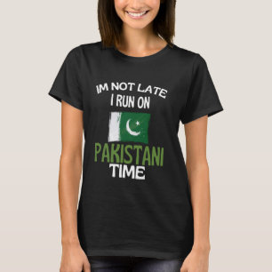 Niet te laat ben ik op Pakistaanse tijd gaan lopen T-shirt