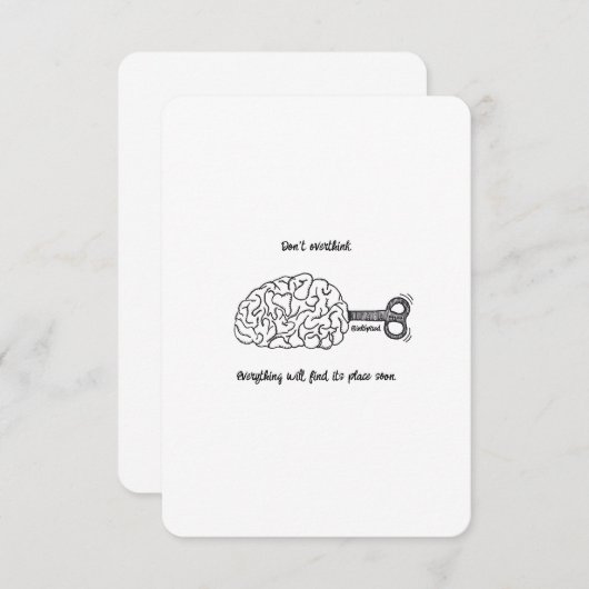 Niet te overdenken, het is oké — platte Kaart (Voorkant / Achterkant)