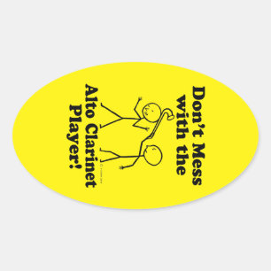 Niet te veel met de Ovaal Stic van Alto Clarinet P Ovale Sticker