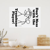 Niet te veel met de trombone-speler poster (Keuken)