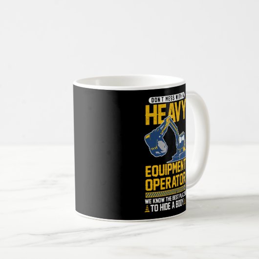 Niet te veel met een zware apparatenexploitant die koffiemok (Voorkant rechts)