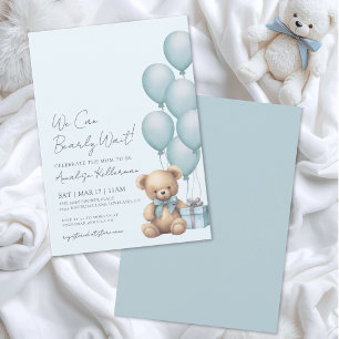 Niet te wachten op de beer, baby shower kaart