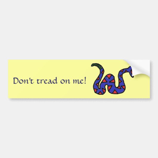 Niet tegen me lopen! Snake sticker (Voorkant)