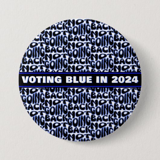 NIET TERUG GAAN RONDE BUTTON 7,6 CM (Voorkant)