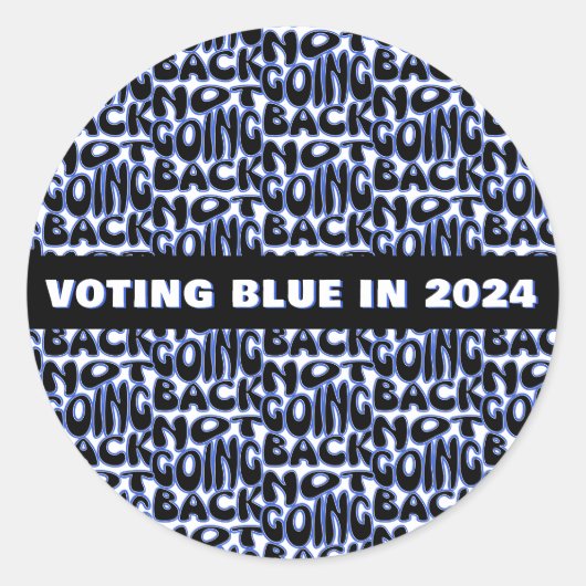 NIET TERUG GAAN RONDE STICKER (Voorkant)