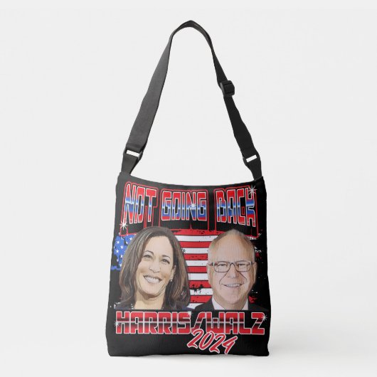 Niet terug Harris Walz 2024 Canvas tas (Voorkant)