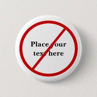 Niet toegestaan ronde button 5,7 cm